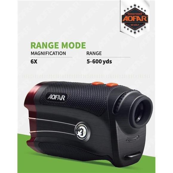 Golf Rangefinder with Slope and Angle Switch, Flag-Lock with Vibration,600 Yards - Picture 2 of 6